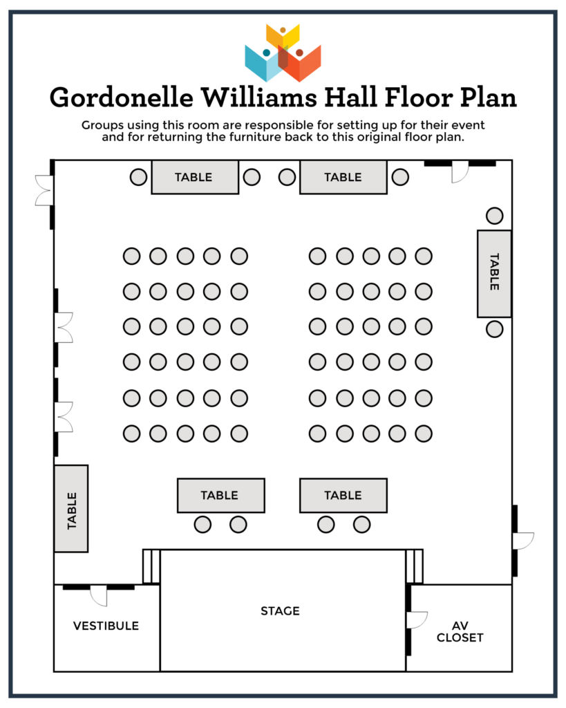 Diagram of Library Auditorium