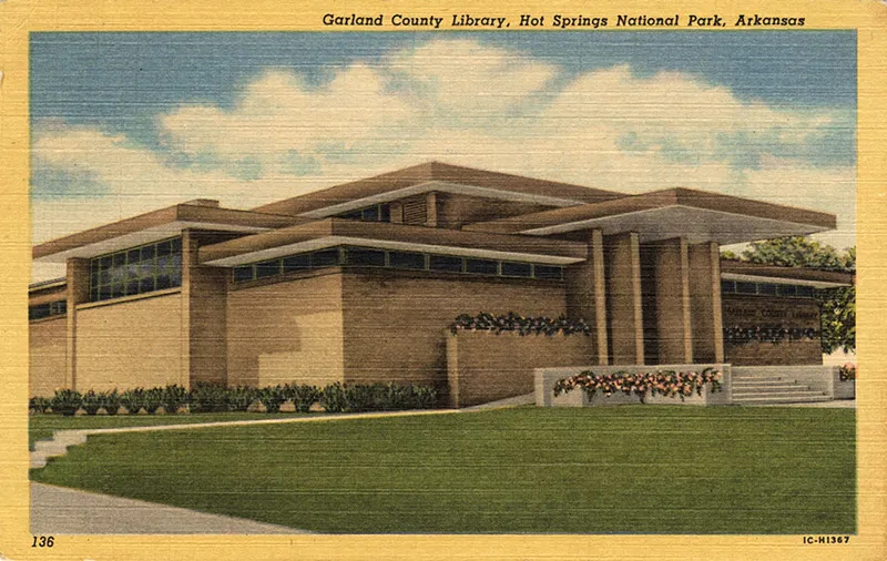 Garland County Library building on Woodbine before relocating in 1995.