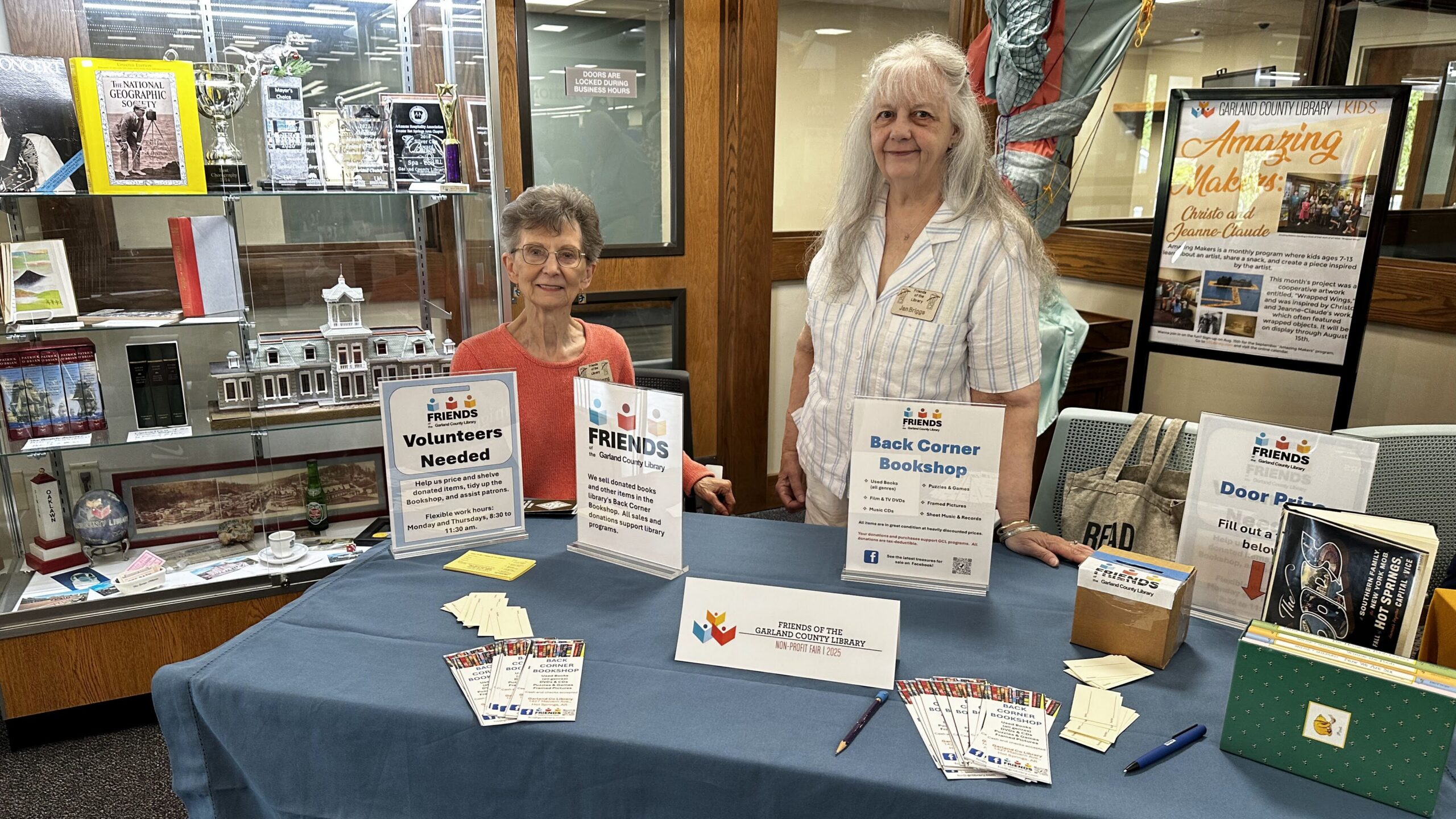 Friends of the Library volunteers solicit new members