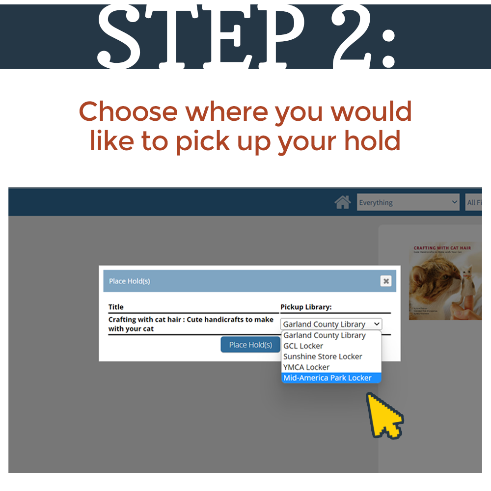 Choose where you would like to pick up your hold.