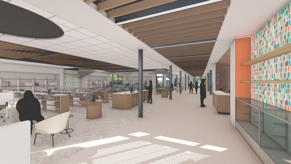 Render of the interior of the GCL "North Branch" location under construction.