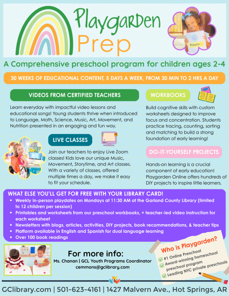 playgarden database information flyer
